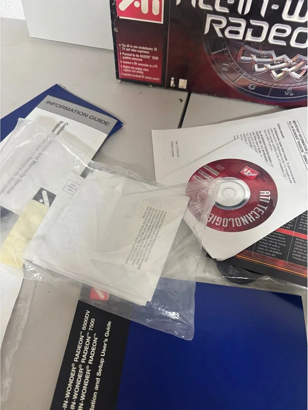 ATI Radeon All in Wonder 8500 DV  kit with original retail box - READ BIO